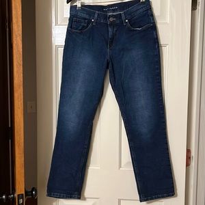 Mott & Bow Slim-boyfriend-ridge. Medium/dark blue, size 28. Worn once
